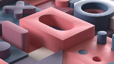 Geometric 3d illustration