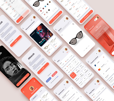 Eyeglasses app UI Design app appui appuidesign ecommerce glasses shop ui ui design uiux ux