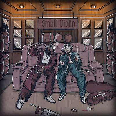 Music Cover Art #2 - Small Violin apparel art brand branding classic club design graphic design illustration lofi music music cover rap
