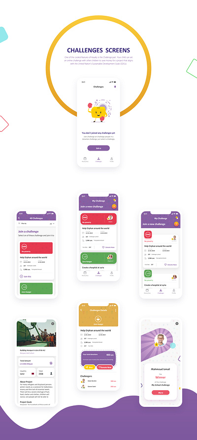 Hasalty is a money box mobile app that is meant to help children adobe app branding card charity child color creative design design system illustration kid kids logo profile system ui ux xd