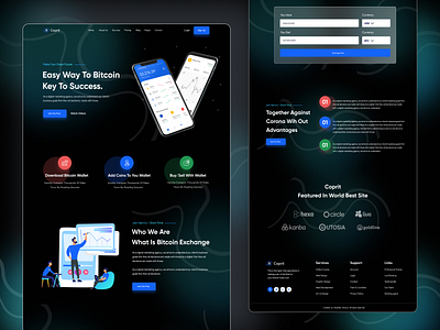 Bitcoin exchange website animation binan branding coin color crypto design exchange illustration landing page minimal new new website trending website ui ux website