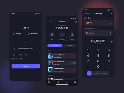 Fintech mobile app concept @app @bank @crypto @ebank @figma @fintech @mobile app @xd adobe xd design mobile ui ui design ux ux design web concept web design