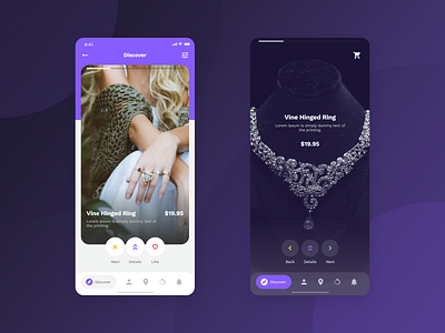 Mobile App Mobile UI - Discover Jewellery android app app design daily ui design discover ecommerce figma full page app ios mobile mobile design screen swipe swipe screen ui ui ux ux