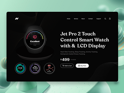 Watch store landing page branding design landing page ui ux website