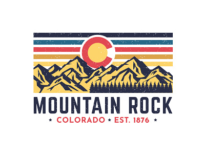 "Mountain Rock Colorado". arizona colorado coloradoriver grandcanyon graphic designer graphicdesign illustration illustration artist logo designer logo maker logodesigner logoidea logotype monument valley tees teespring tshirt tshirtdesign tshirtdesigner vintagedesign