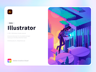 Adobe Illustrator - Illustration for Launch Screen adobe adobe illustrator colors illustration illustrator launch launch screen onboarding ui welcome screen