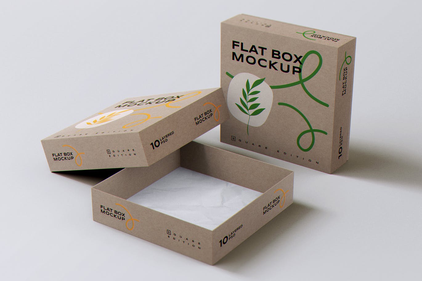 Flat Box Mockup 3d box branding design flat box graphic design illustration logo mockup packaging packaging design typography ui ux vector