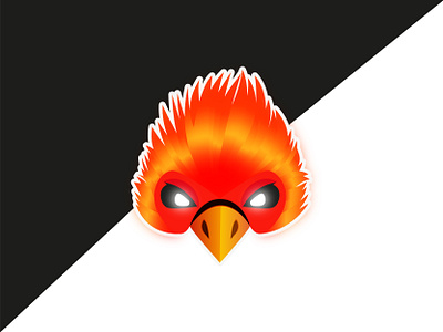 Fire bird bird chicken esport fire bird gaming gradient illustration logo sticker