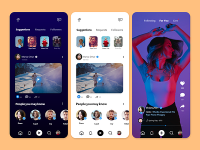 Social Media app concept app design media social ui ux web