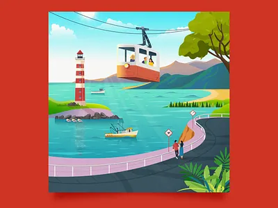 Illustration Series 5 adobe design dribbble follow graphicdesign illustration landscape mountains nature shot vector