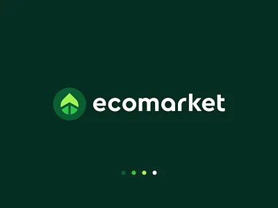 Ecomarket Logo Design - Leaf, Drop, Arrow, Coin blockchain brand coin colorful crypto design diseño desing eco fintech financial geometric graphic grafico graphique icon leaf logo logotype logotipo loog lgoo lgo market simple software symbol marca mark tech technology