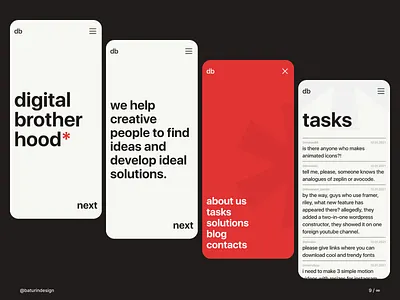 #009 digital brotherhood* baturindesign concept design minimal ui ux web website