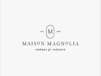 Maison Magnolia brand design brand identity branding concept custom custom font custom type design graphic design lettering logo logo design logotype minimal type typography vector visual identity wordmark