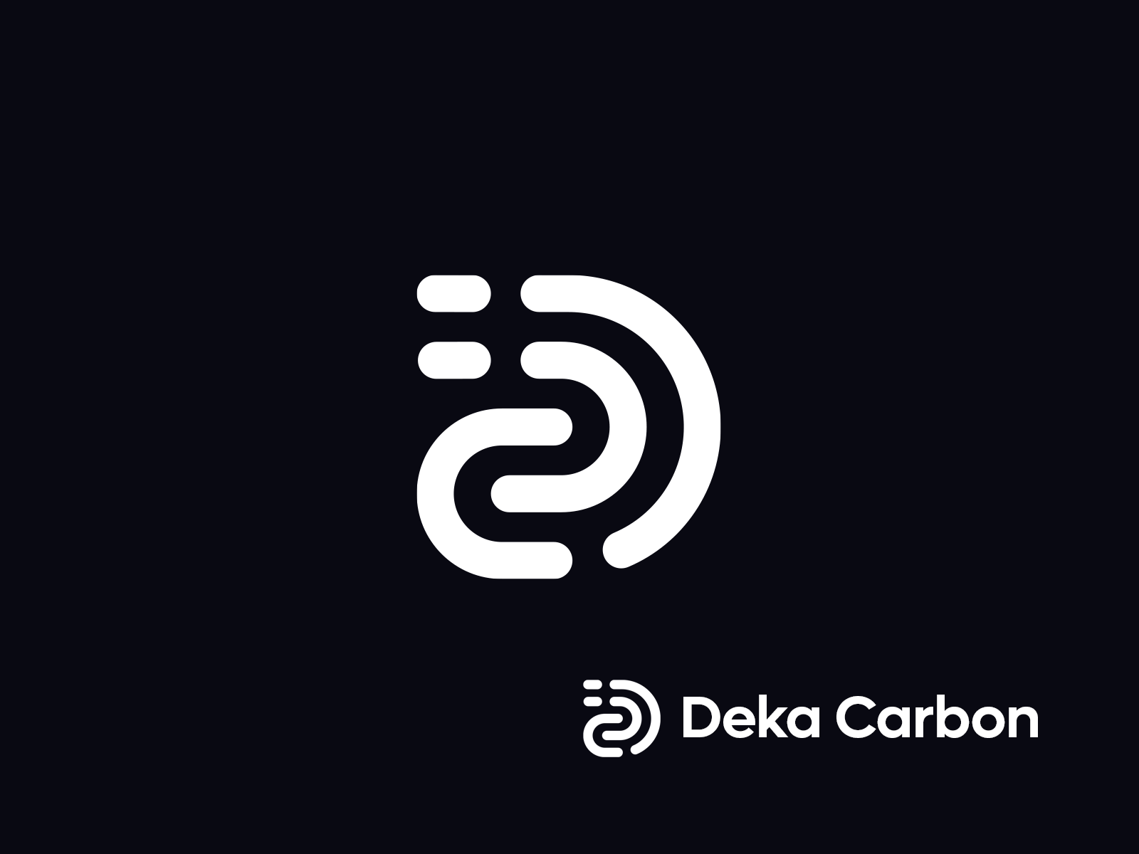 Deka Carbon logo concept abstract atmosphere brand identity branding carbon carbon emission carbon reduction carbon removal climate climate tech creative logo icon logo logomark logotype mark monogram symbol tech technology