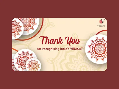 Thank You card - Project Virasat branding design illustration typography