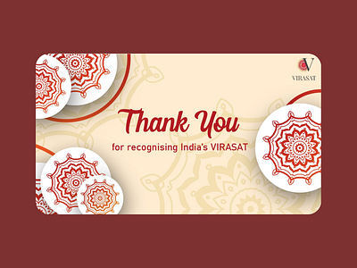 Thank You card - Project Virasat branding design illustration typography