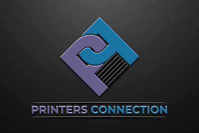 Designed logo for business named (Printers Connection) design graphic design icon illustration logo logo design typo logo typography