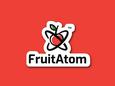 Fruit Atom Logo atom brand branding cherry design fruit fun illustration logo logo design modern molecule natural pictorial playful science vector