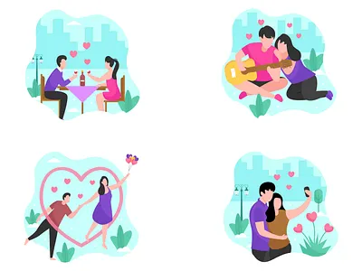 Valentine's day affection couple design illustration love marriage romance valentines day vectors wedding