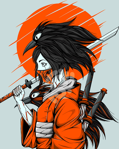 THE HUNTER art artworks character collection colorful concept art design digital art drawing graphic design illustration modern people style wall art woman