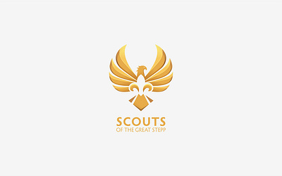 Rebranding for Scout of the Great Steppe branding design eagle fire gold graphic design logo vector
