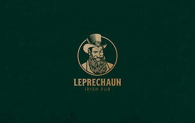 Leprechaun Branding bar beer branding design illustration leprechaun logo man