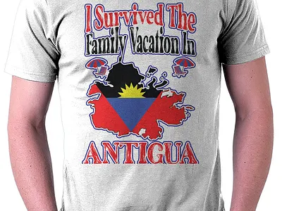 i survived the family vacation in Antigua t-shirt design antigua antigua tshirt design branding creative design design graphic design illustration logo t shirt design t shirt design template ui ux vector