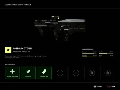 Weapon Mod 3d blockchain crypto design game ui weapon