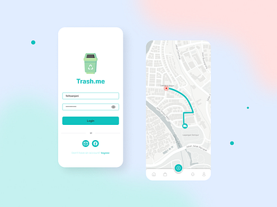 Trash.me Apps app application design design app mobile mobile apps trash ui uiux