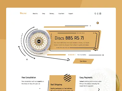 Car discs shop web site car delivery design developer figma frame landing money page pay send shop site system ui ux web website