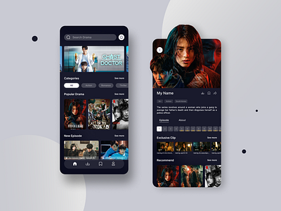 K-Drama Streaming Apps app application branding clean dark mode design design app gradient kdrama kdrama streaming app mobile mobile apps movie movie streaming streaming streaming apps streaming mobile apps ui uiux ux