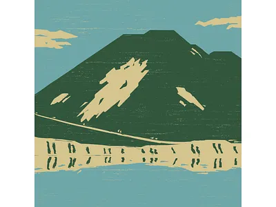 Hill digitalart digitaldesign graphicdesign hill illustration illustrator landscape retro retro illustration texture vector vintage illustration woodcut woodcut illustration