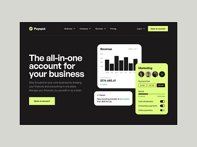 Fintech Landing Page design finance fintech interface landing landing page startup ui web website