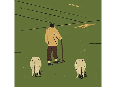 Shepherd digitalart digitaldesign graphicdesign illustration illustrator retro retro illustration sheeps shepherd texture vector vintage art vintage illustration woodcut woodcut illustration