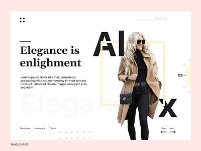 Fashion concept 3d fashion logo ui uiux ux website website presentation