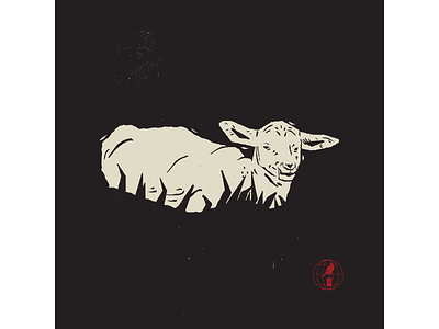 Lamb digitalart digitaldesign graphicdesign illustration illustrator lamb linocut retro retro illustration texture vector vintage illustration woodcut woodcut illustration