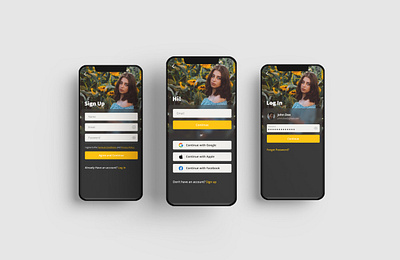 Login and signup Screens - Daily UI#001 dailyui figma login mobile sign up ui