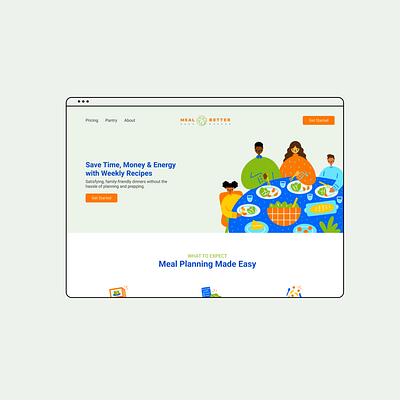 MealBetter • Website Redesign colorful design food graphic design minimal design playful design squarespace squarespace design ui design ux design web design