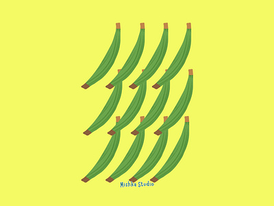 Green Bananas banana artwork banana illustration bananas digital art digital illustration fruit art graphic design green bananas home decor office decor wall art wall decor