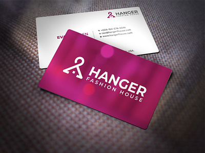 Business Card Design for CEO of Hanger Fashion House branding business card graphic design