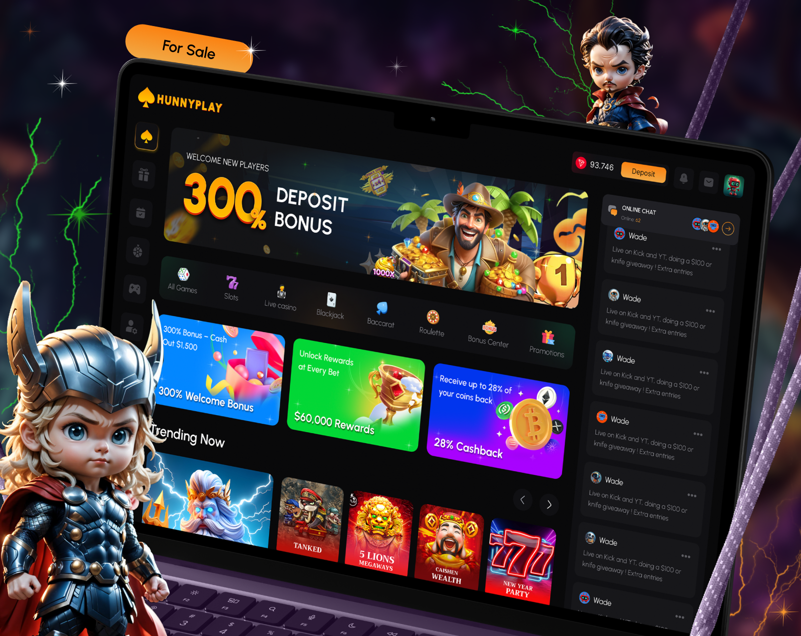 Example of Casino Web Design | Gambling Website