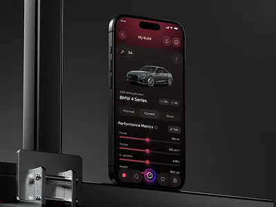 AI Car Modding Assistant App Design ai ai app ai app design app design assistant booking car app car repair design ios mobile app product design ui uiux design