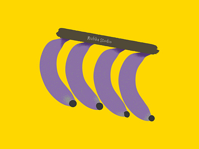 Purple Bananas banana banana art banana illustration digital art digital illustration graphic design home decor office decor purple bananas wall art wall decor