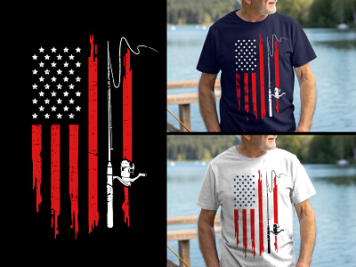 Fishing shirt | American flag shirt | Patriotic fishing t-shirt american flag apparel design fishing rod fishing shirts fishing t shirt fishing t shirt design fishing tee graphic design graphic t shirt illustration patriotic t shirt shirt design t shirt t shirt design t shirt desiner t shirts vector