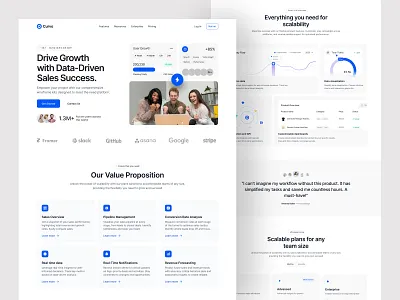 Sales Analysis SaaS Website analysis clean design finance landing page minimal popular page ui product design saas sales website