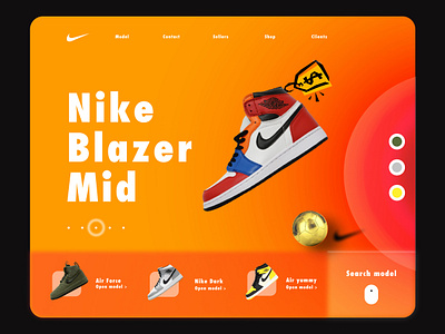 Nike branding design figma illustration landing page mobile app ui ux web designe