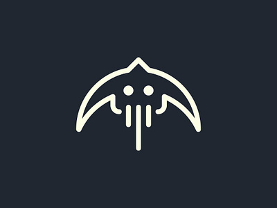 Skull Stingray Logo abstract animal branding design illustration logo simple skull stingray