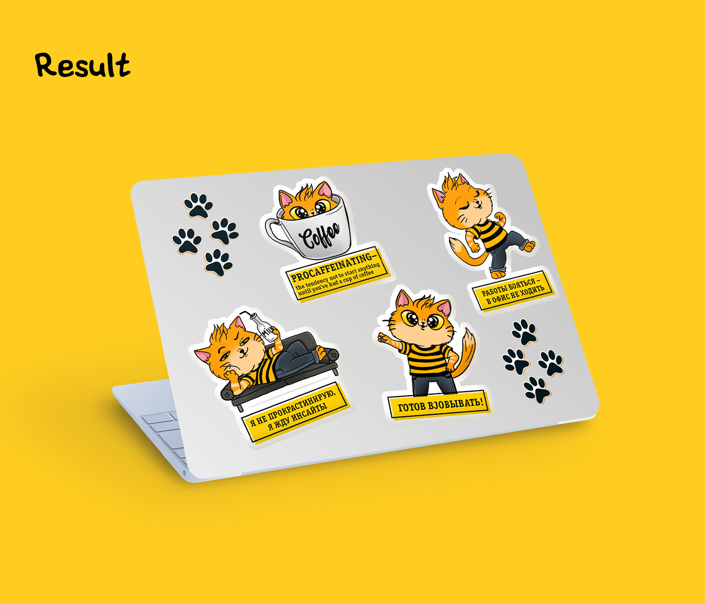Beeline Cat sticker pack by Valerie Aksyonova on Dribbble