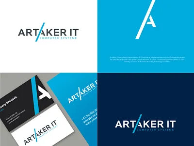 Logo for IT company branding design illustration logo typography vector