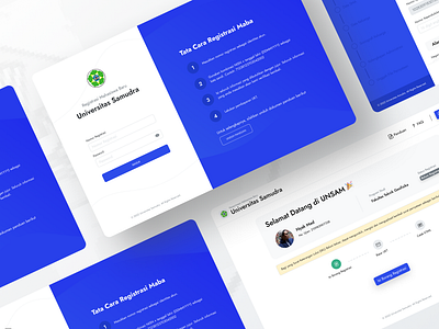 Login Page For Student app blue branding card college dashboard form login page samudra student ui ux